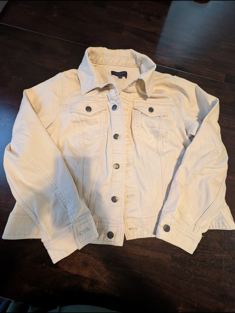 Talbots Cream Denim Trucker Jacket - Women's 1Xp